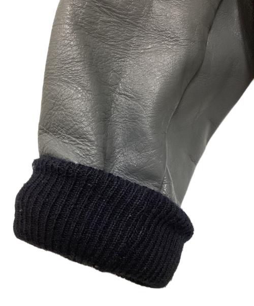 Flynntan（フランタン）Flynntan (フランタン) 襟付きスタジャン ブラック×グレー サイズ:40の古着・服飾アイテム