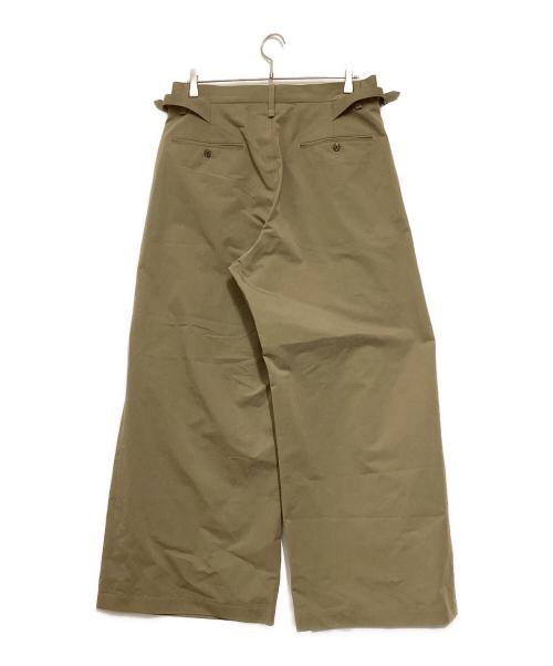 IROQUOIS（イロコイ）IROQUOIS (イロコイ) HIGH COUNT RUBBER CLOTH WIDE CHINOS（ハイカウントラバークロスワイドチノ） カーキ サイズ:３の古着・服飾アイテム