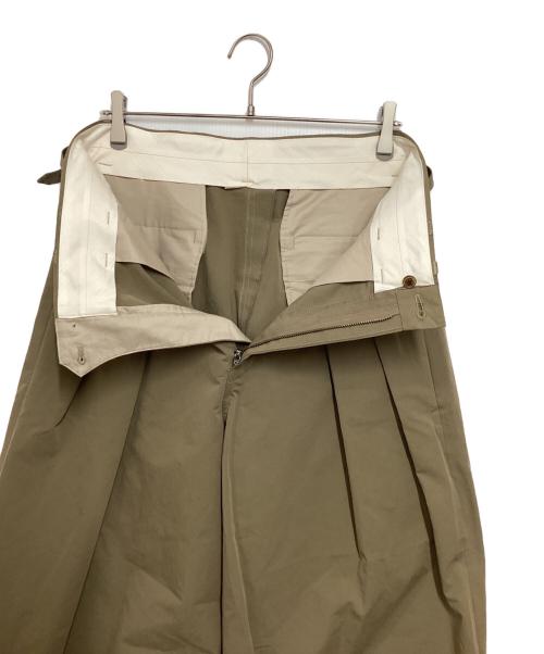 IROQUOIS（イロコイ）IROQUOIS (イロコイ) HIGH COUNT RUBBER CLOTH WIDE CHINOS（ハイカウントラバークロスワイドチノ） カーキ サイズ:３の古着・服飾アイテム