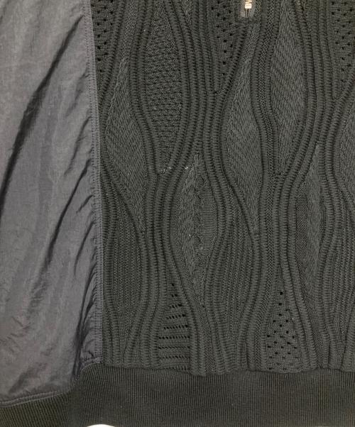 MAISON SPECIAL（メゾンスペシャル）MAISON SPECIAL (メゾンスペシャル) 切替ハーフジップニット ブラック サイズ:2の古着・服飾アイテム