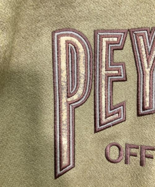 PEYTON PLACE SPORTS（ペイトンプレイススポーツ）PEYTON PLACE SPORTS (ペイトンプレイススポーツ) 袖レザースタジャン カーキ×ブラウン サイズ:不明の古着・服飾アイテム