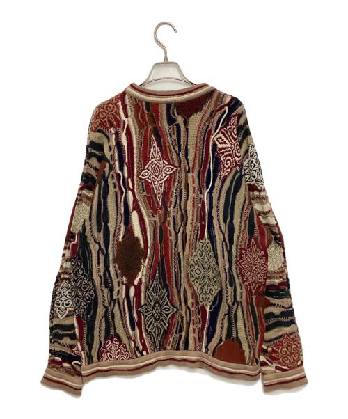Coogi（クージー）Coogi (クージー) 3Dニット ブラウン×マルチカラー サイズ:Lの古着・服飾アイテム