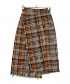 Acne studiosアクネ ストゥディオス）の古着「Tubular Wrap Skirt」｜オレンジ