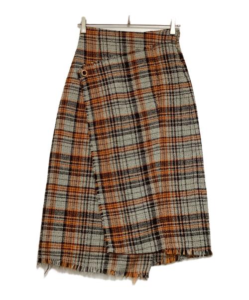 Acne studios（アクネ ストゥディオス）Acne studios (アクネ ストゥディオス) Tubular Wrap Skirt オレンジ サイズ:34の古着・服飾アイテム