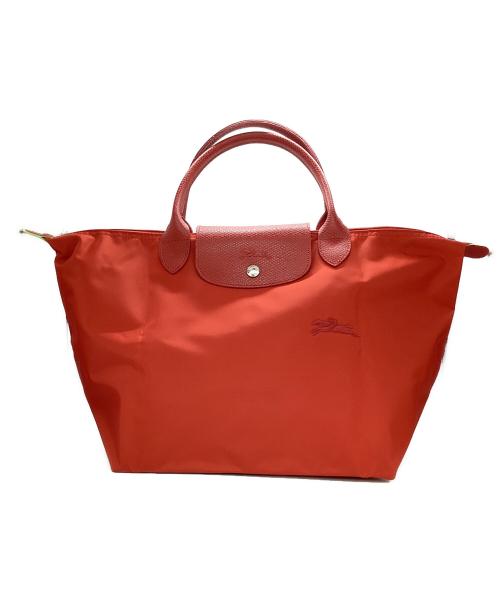 LONGCHAMP（ロンシャン）LONGCHAMP (ロンシャン) プリアージュリサイクル キャンバスハンドルバッグ レッドの古着・服飾アイテム