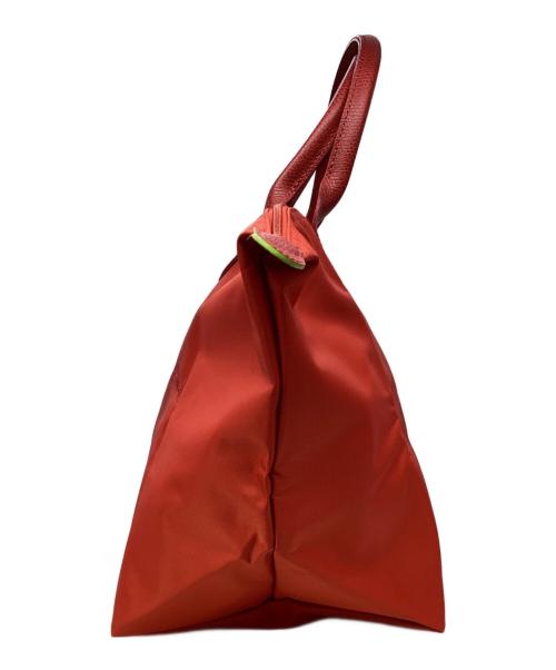 LONGCHAMP（ロンシャン）LONGCHAMP (ロンシャン) プリアージュリサイクル キャンバスハンドルバッグ レッドの古着・服飾アイテム