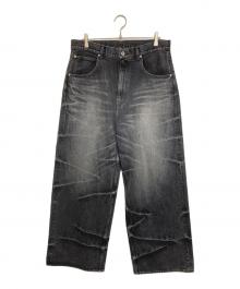 BEAMS（ビームス）の古着「THUNDER BAGGY FIT DINIM」｜ブラック