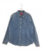 SUPREMEシュプリーム）の古着「Warp Jacquard Logos Denim Shirt」｜インディゴ