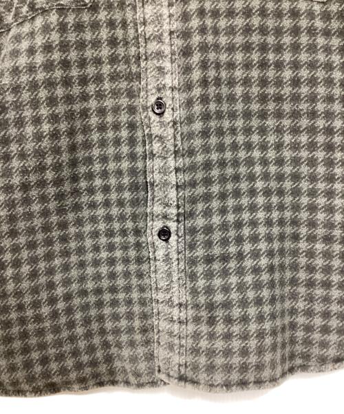 SUPREME（シュプリーム）SUPREME (シュプリーム) Houndstooth Flannel Hooded Shirt グレー×ブラック サイズ:Lの古着・服飾アイテム