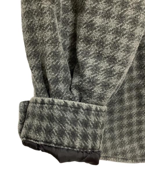 SUPREME（シュプリーム）SUPREME (シュプリーム) Houndstooth Flannel Hooded Shirt グレー×ブラック サイズ:Lの古着・服飾アイテム