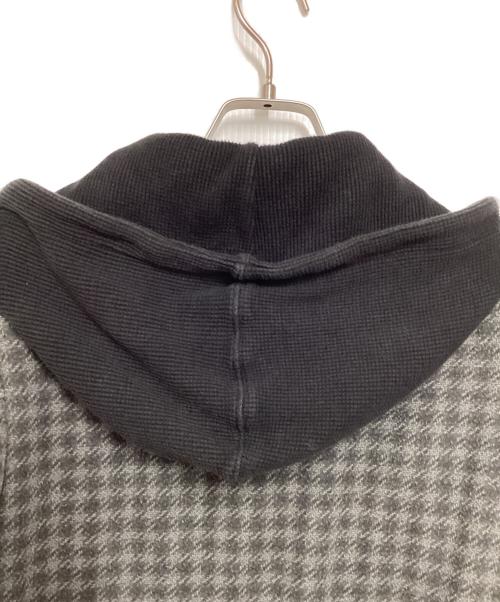 SUPREME（シュプリーム）SUPREME (シュプリーム) Houndstooth Flannel Hooded Shirt グレー×ブラック サイズ:Lの古着・服飾アイテム