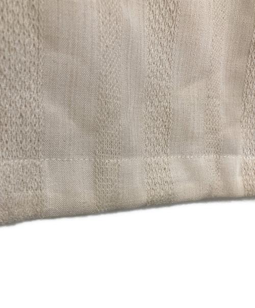 kooi（コーイ）kooi (コーイ) STRIPE LENO CLOTH HOODIE SHIRT ベージュ サイズ:1の古着・服飾アイテム