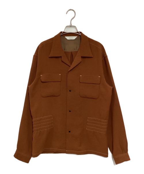 SASQUATCHfabrix.（サスクワッチファブリックス）SASQUATCHfabrix. (サスクワッチファブリックス) YOURYUU OPEN COLLAR SHIRT ブラウン サイズ:Lの古着・服飾アイテム