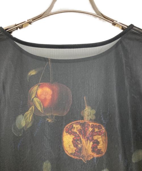 Ameri（アメリ）Ameri (アメリ) ILLUSTRATION PRINT SHEER TOP ブラック サイズ:freeの古着・服飾アイテム