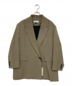 ZARA×MAISON SPECIALザラ×メゾンスペシャル）の古着「ステッチデザインテーラードジャケット」｜ベージュ