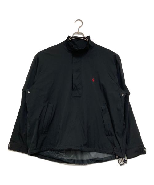 POLO GOLF（ポロ ゴルフ）POLO GOLF (ポロ ゴルフ) ハーフジップナイロンデタッチャブルプルオーバー ブラック サイズ:LLの古着・服飾アイテム