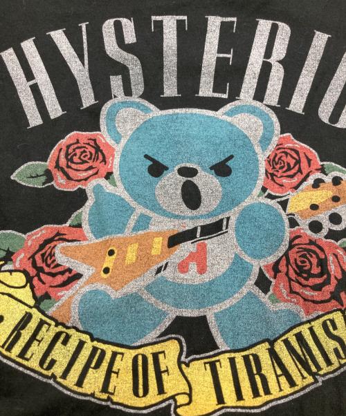 Hysteric Glamour（ヒステリックグラマー）Hysteric Glamour (ヒステリックグラマー) ベアプリントTシャツ ブラック サイズ:Freeの古着・服飾アイテム