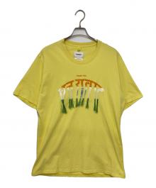 doublet（ダブレット）の古着「THANK YOU FRINGE EMBROIDERY T-SHIRT/サンキュー・フリンジ・エンブロイダリー・ティーシャツ」｜イエロー