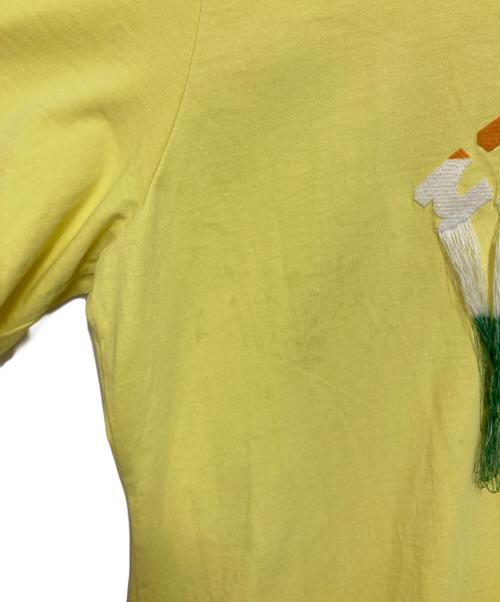 doublet（ダブレット）doublet (ダブレット) THANK YOU FRINGE EMBROIDERY T-SHIRT/サンキュー・フリンジ・エンブロイダリー・ティーシャツ イエロー サイズ:Lの古着・服飾アイテム