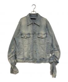 JUN NAKAYAMA（ジュンナカヤマ）の古着「アームギャザーウォッシュドデニムジャケット」｜インディゴ