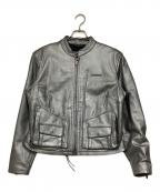 HARLEY-DAVIDSONハーレーダビッドソン）の古着「シングルライダースジャケット」｜シルバー