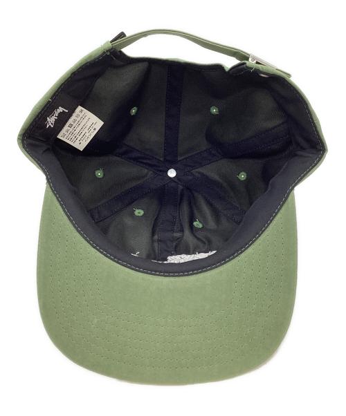 stussy（ステューシー）stussy (ステューシー) Washed Collegiate Strapback Cap（ウォッシュドカレッジストラップバッグキャップ） グリーンの古着・服飾アイテム