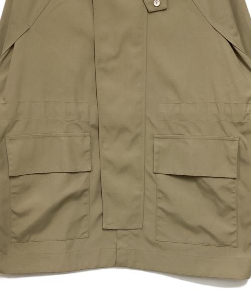 BRILL（ブリル）BRILL (ブリル) レザーカラーナイロンハンティングジャケット ベージュ×ブラウン サイズ:36の古着・服飾アイテム