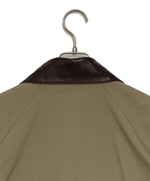 BRILL（ブリル）BRILL (ブリル) レザーカラーナイロンハンティングジャケット ベージュ×ブラウン サイズ:36の古着・服飾アイテム