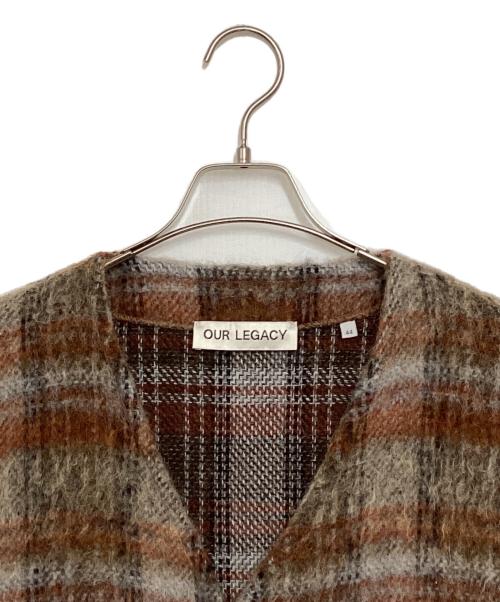 OUR LEGACY（アワーレガシー）OUR LEGACY (アワーレガシー) AMENT CHECK MOHAIR カーディガン ブラウン サイズ:44の古着・服飾アイテム