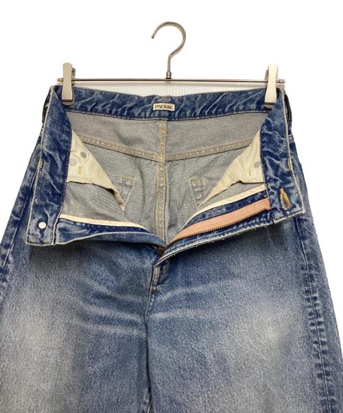 INSCRIRE（アンスクリア）INSCRIRE (アンスクリア) Denim Baggy Pants ブルー サイズ:31の古着・服飾アイテム