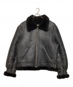 AVIREXアヴィレックス）の古着「B-3 ムートンジャケット」｜ブラック