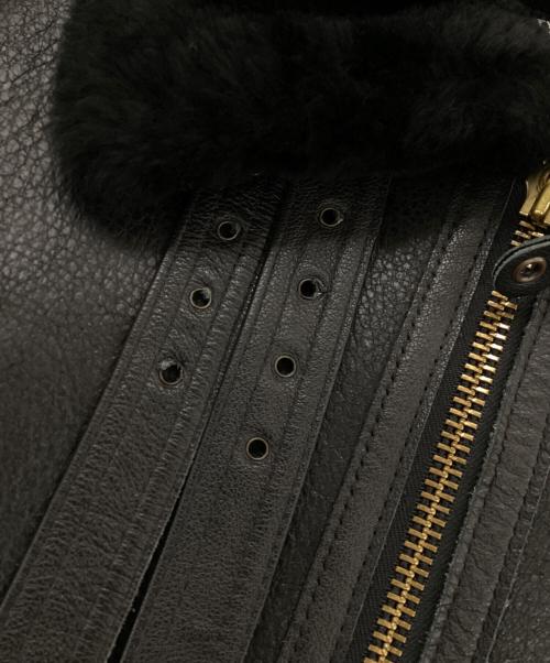 AVIREX（アヴィレックス）AVIREX (アヴィレックス) B-3 ムートンジャケット ブラック サイズ:46の古着・服飾アイテム