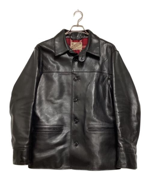 Y2 LEATHER（ワイツーレザー）Y2 LEATHER (ワイツーレザー) ホースハイド カーコート ブラック サイズ:44の古着・服飾アイテム