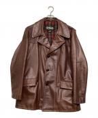 SCHOTT BROS.ショット）の古着「カーフレザー カーコート」｜ブラウン