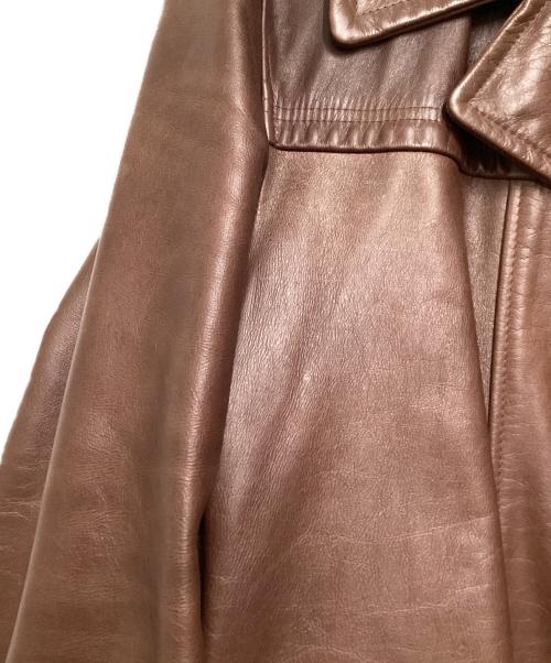 SCHOTT BROS.（ショット）SCHOTT BROS. (ショットブロス) カーフレザー カーコート ブラウン サイズ:XLの古着・服飾アイテム