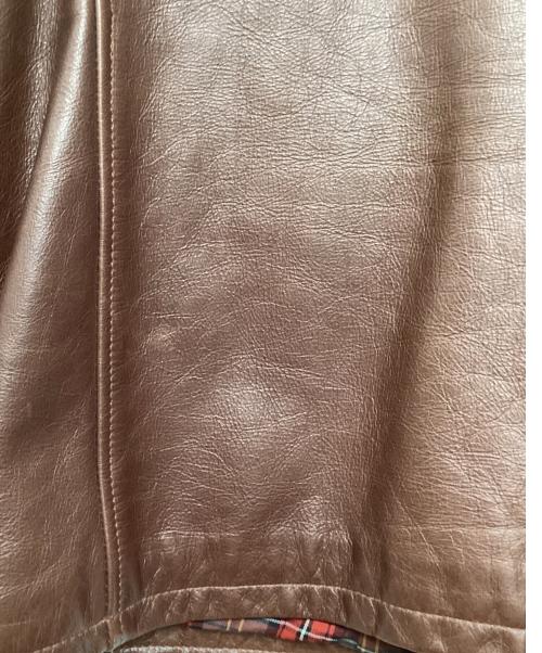 SCHOTT BROS.（ショット）SCHOTT BROS. (ショットブロス) カーフレザー カーコート ブラウン サイズ:XLの古着・服飾アイテム