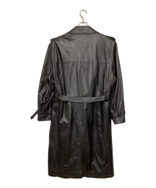 BALMAIN（バルマン）BALMAIN (バルマン) ラムスキントレンチコート ブラック サイズ:3Lの古着・服飾アイテム