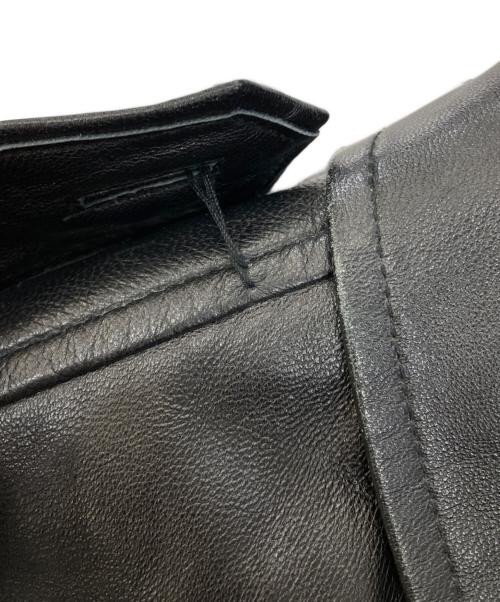 BALMAIN（バルマン）BALMAIN (バルマン) ラムスキントレンチコート ブラック サイズ:3Lの古着・服飾アイテム