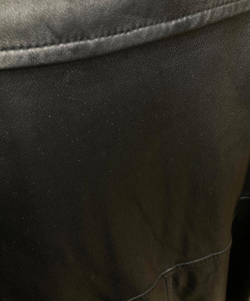 BALMAIN（バルマン）BALMAIN (バルマン) ラムスキントレンチコート ブラック サイズ:3Lの古着・服飾アイテム