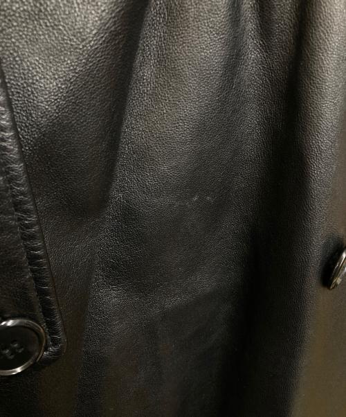 BALMAIN（バルマン）BALMAIN (バルマン) ラムスキントレンチコート ブラック サイズ:3Lの古着・服飾アイテム