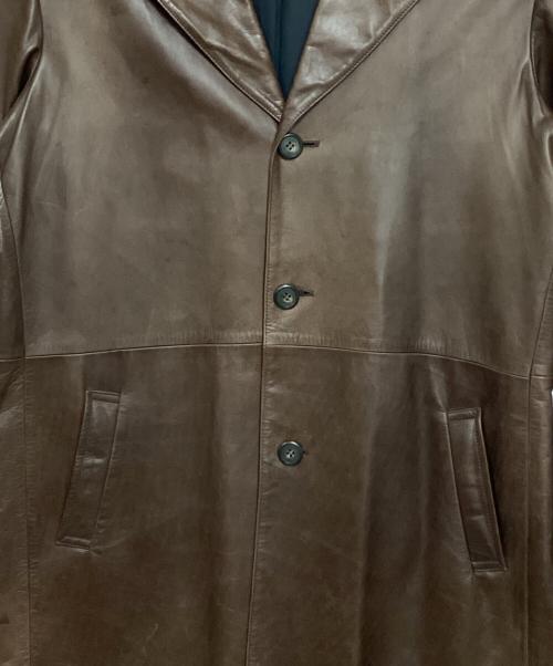 FREEDOM（フリーダム）FREEDOM (フリーダム) ホースレザーロングコート ブラウン サイズ:LLLの古着・服飾アイテム