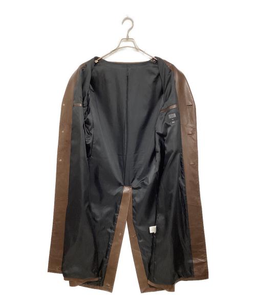 FREEDOM（フリーダム）FREEDOM (フリーダム) ホースレザーロングコート ブラウン サイズ:LLLの古着・服飾アイテム