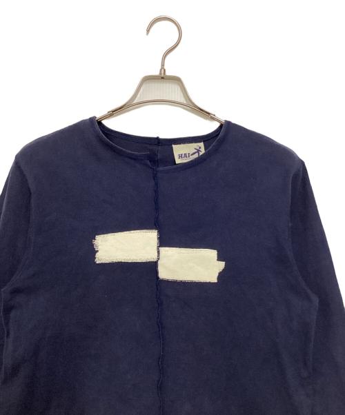 HAI SPORTING GEAR（ハイスポーツギア）HAI SPORTING GEAR (ハイスポーツギア) 再構築ペイントカットソー ネイビー サイズ:Mの古着・服飾アイテム
