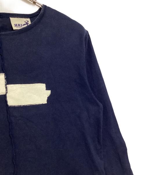 HAI SPORTING GEAR（ハイスポーツギア）HAI SPORTING GEAR (ハイスポーツギア) 再構築ペイントカットソー ネイビー サイズ:Mの古着・服飾アイテム