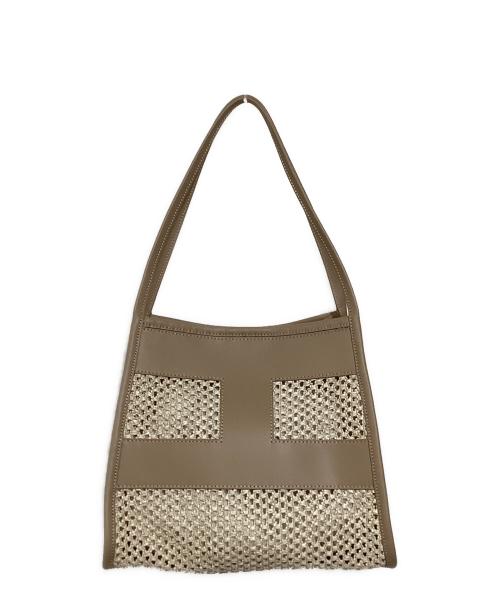 IACUCCI（イアクッチ）IACUCCI (イアクッチ) リーバ RETE PAGLIA バッグ ベージュの古着・服飾アイテム
