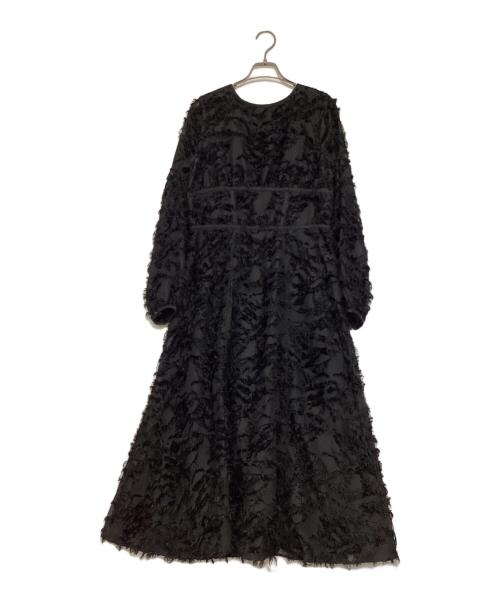 RAY BEAMS（レイ ビームス）RAY BEAMS (レイ ビームス) フリンジフレアロングワンピース ブラックの古着・服飾アイテム