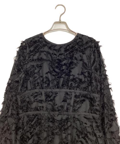 RAY BEAMS（レイ ビームス）RAY BEAMS (レイ ビームス) フリンジフレアロングワンピース ブラックの古着・服飾アイテム