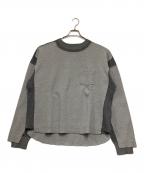 FACETASMファセッタズム）の古着「LAYERD WAFFLE SWEAT（レイヤードワッフルスウェット）」｜グレー