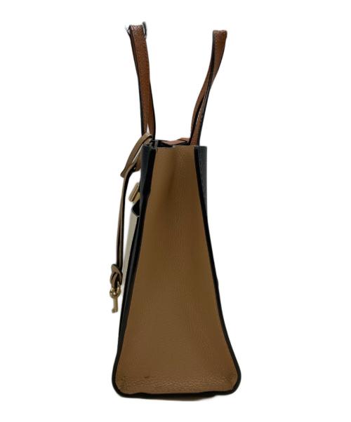 MARC JACOBS（マークジェイコブズ）MARC JACOBS (マークジェイコブズ) ハンドバッグ ブラック×ベージュの古着・服飾アイテム