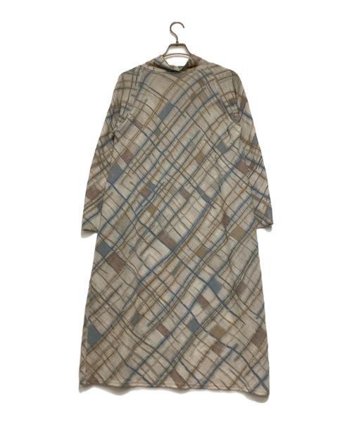 JURGEN LEHL（ヨーガンレール）JURGEN LEHL (ヨーガンレール) ウールチェックワンピース ブラウン サイズ:Mの古着・服飾アイテム
